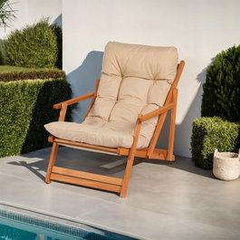 Hanah Home Silla de Jardín My008 Marrón y Crema